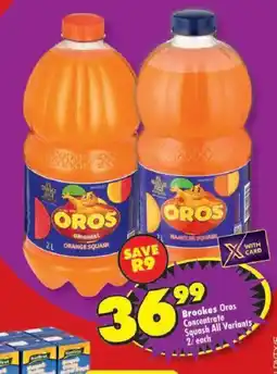 Shoprite Brookes Oros Concentrate Squash All Variants offer