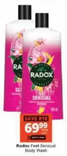 Checkers Radox Feel Sensual Body Wash offer