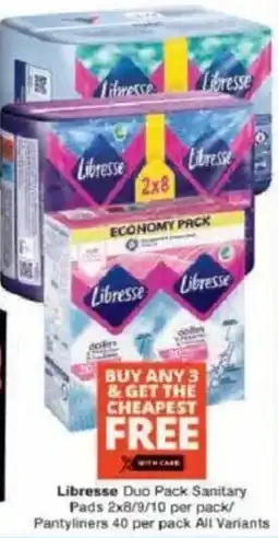 Checkers Libresse Duo Pack Sanitary Pads offer