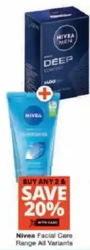 Checkers Nivea Facial Care Range offer