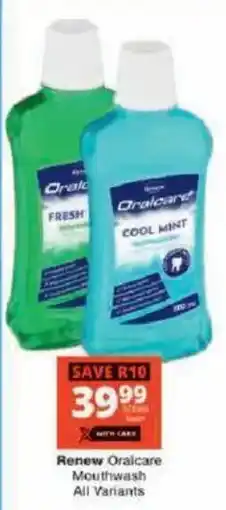 Checkers Renew Oralwash offer