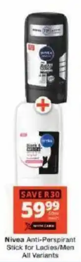 Checkers Nivea Anti-Perspirant Stick offer