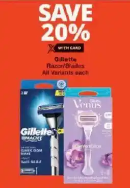 Checkers Gillette Razor/Blades offer