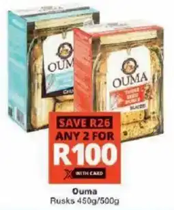 Checkers Ouma Rusks offer