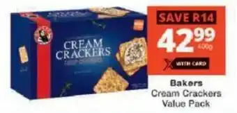 Checkers Bakers Cream Crackers offer