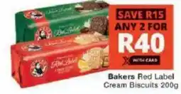 Checkers Bakers Red Label Cream Biscuits offer