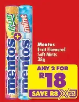Shoprite Mentos Fruit Flavoured Soft Mints offer