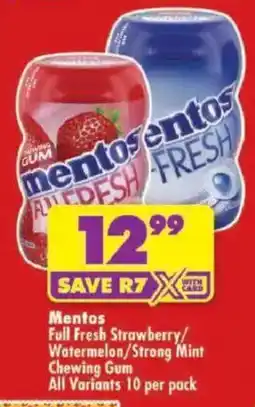 Shoprite Mentos Full Fresh Chewing Gum offer
