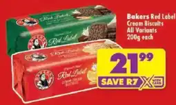 Shoprite Bakers Red Label Cream Biscuits offer
