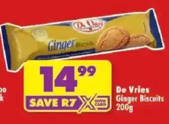 Shoprite De Vries Ginger Biscuits offer