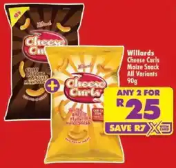 Shoprite Willards Cheese Curls Maize Snack offer