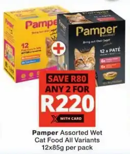 Checkers Pamper Assorted Wet Cat Food offer