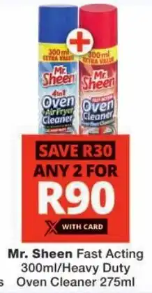 Checkers Mr. Sheen Oven Cleaner offer