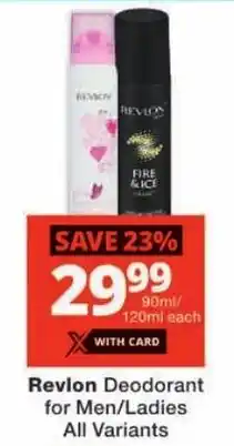 Checkers Revlon Deodorant offer