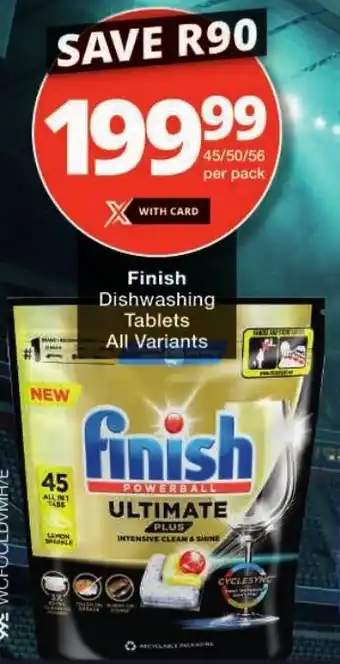Checkers Finish Dishwashing Tablets offer