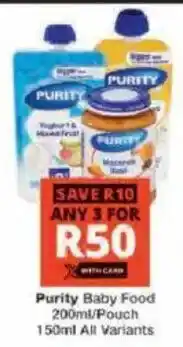 Checkers Purity Baby Food offer