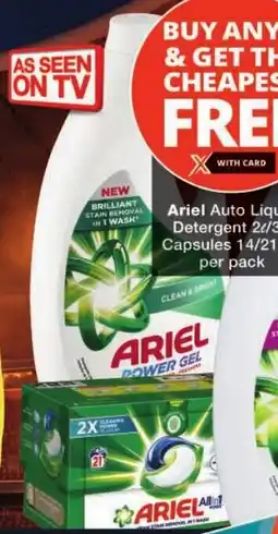 Checkers Ariel Auto Liquid Detergent Capsules offer