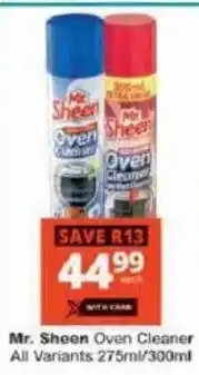 Checkers Mr. Sheen Oven Cleaner offer