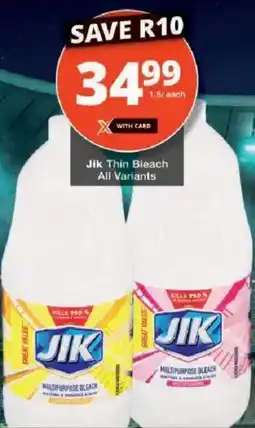 Checkers Jik Thin Bleach offer