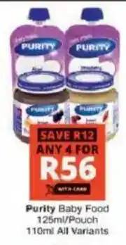Checkers Purity Baby Food offer