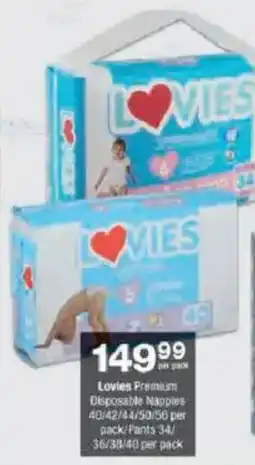 Checkers Lovies Premium Disposable Nappies offer