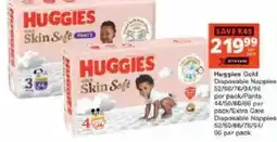 Checkers Huggies Gold Skin Soft Disposable Nappies offer