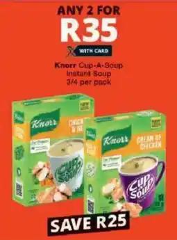 Checkers Knorr Cup-A-Soup Instant Soup offer