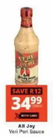 Checkers All Joy Veri Peri Sauce offer