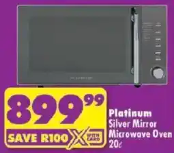 Shoprite Platinum Silver Mirror Microwave Oven offer