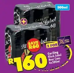 Shoprite Carling Black Label Beer Cans offer