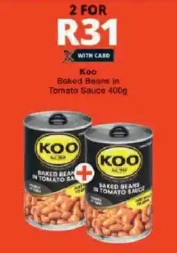Checkers Koo Baked Beans in Tomato Sauce offer