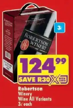 Shoprite Robertson Winery Wine offer