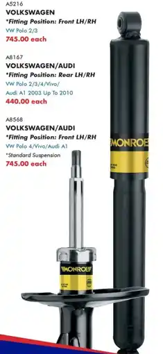 Goldwagen MONROE shock absorber offer