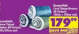 Shoprite Essentials Coral Sherpa Reverse offer