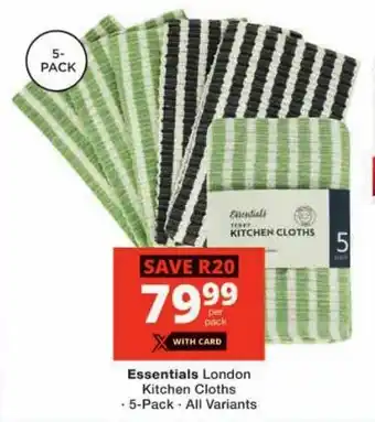 Checkers Essentials Kitchen Cloths offer