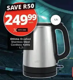 Checkers Ottimo Brushed Stainless Steel Cordless Kettle offer