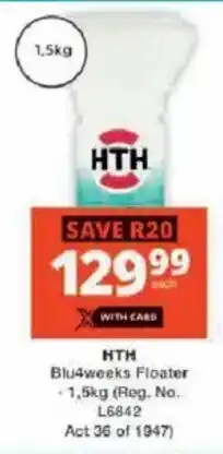 Checkers HTH Blu4weeks Floater offer