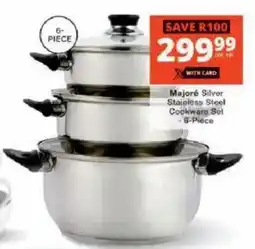 Checkers Majoré Silver Stainless Steel Cookware Set offer