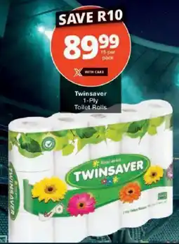 Checkers Twinsaver 1-Ply Toilet Rolls offer