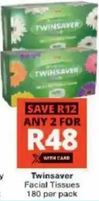 Checkers Twinsaver Facial Tissues offer
