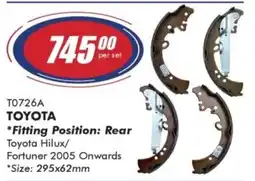 Goldwagen TOYOTA brake shoes offer