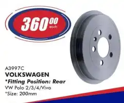Goldwagen 36000 VOLKSWAGEN Rear Brake Drum offer
