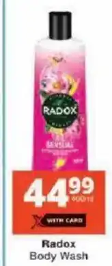 Checkers Radox Body Wash offer
