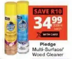 Checkers Pledge Multi-Surface/ Wood Cleaner offer