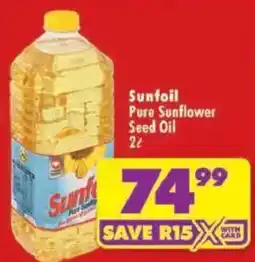 Shoprite Sunfoil Pure Sunflower Seed Oil offer
