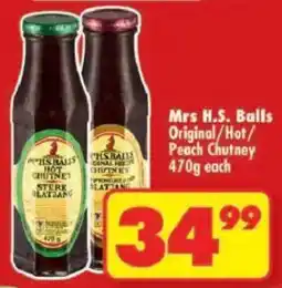 Shoprite Mrs H.S. Balls Hot Chutney offer