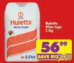 Shoprite Hulettts White Sugar offer