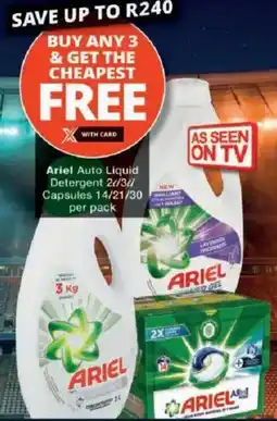 Checkers Ariel Auto Liquid Detergent offer