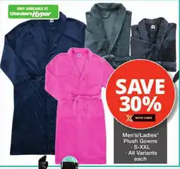 Checkers Men's/Ladies' Plush Gowns offer