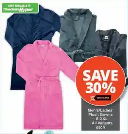 Checkers Men's/Ladies' Plush Gowns offer